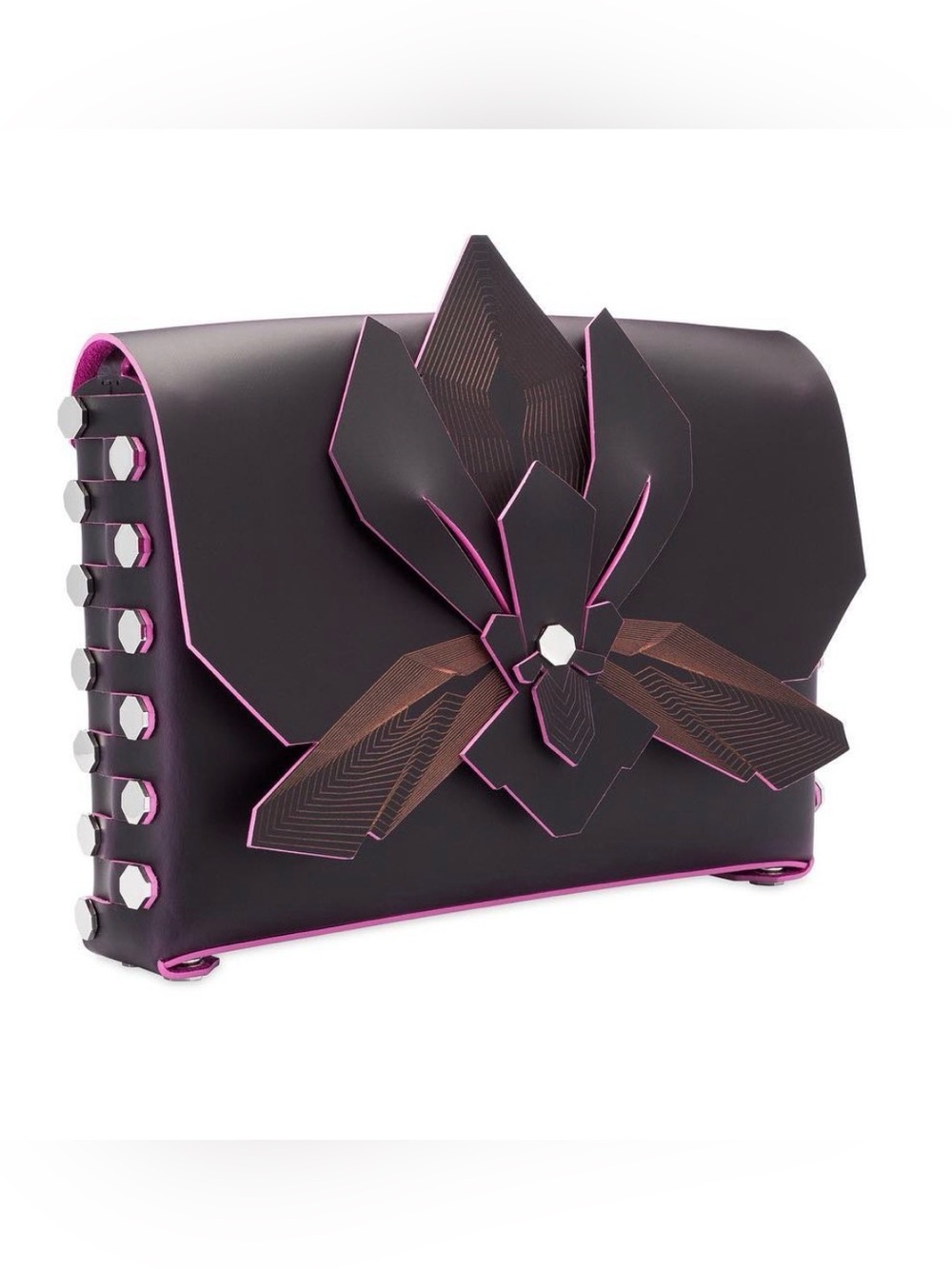 N.O.N.MEMNER Black & Pink leather ORCHID Bag